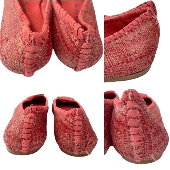 JACK ROGERS Orange Red Straw Slip On Flats Size 8M - Picture 12 of 12